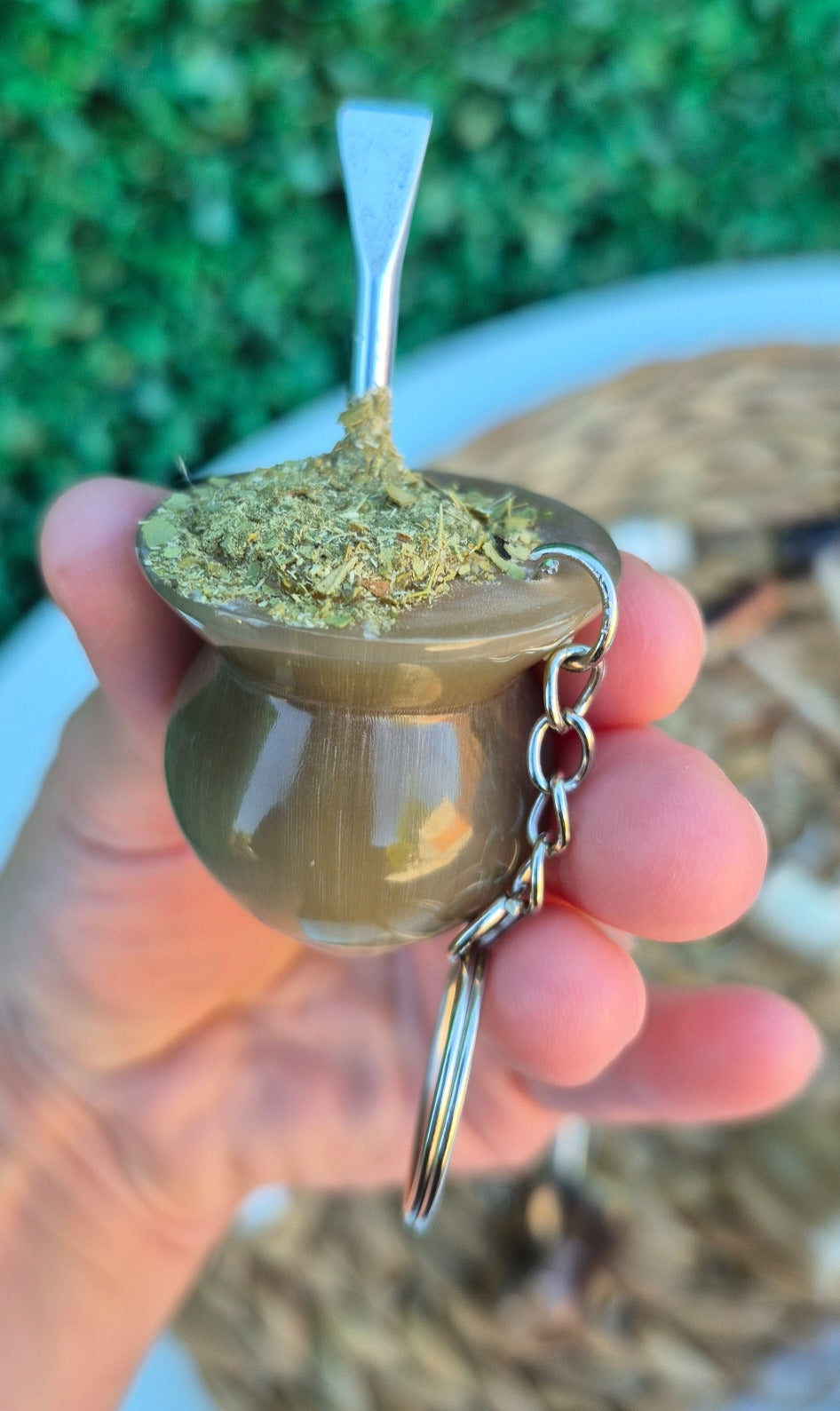 Llavero de Mate Artesanal en Guampa